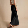 Casual Drawstring Low Waist A-Line Beach Style Bodycon Long Maxi Skirt Mssza