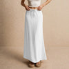 Casual Drawstring Low Waist A-Line Beach Style Bodycon Long Maxi Skirt Mssza