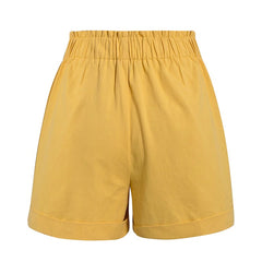 Casual Elastic High Waist Shorts Mssza