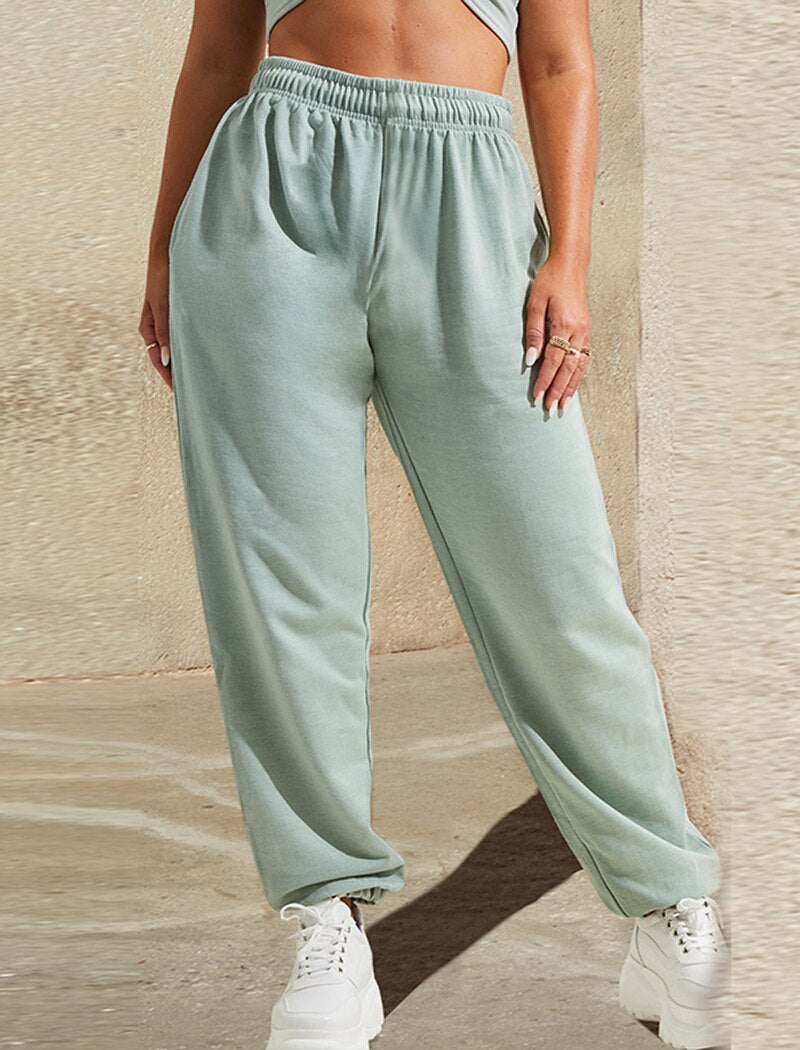 Casual Elastic Waist Sweatpants Mssza