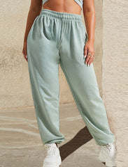 Casual Elastic Waist Sweatpants Mssza
