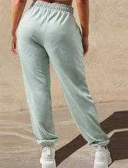 Casual Elastic Waist Sweatpants Mssza