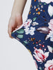Elegant Flower Printed Elastic Workout High Waist Fitness Leggings Mssza