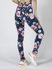 Elegant Flower Printed Elastic Workout High Waist Fitness Leggings Mssza