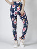 Elegant Flower Printed Elastic Workout High Waist Fitness Leggings Mssza