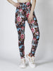 Casual Flower Printed Elastic Workout High Waist Fitness Leggings Mssza