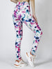 Casual Elastic Workout Flower Printed High Waist Fitness Leggings Mssza