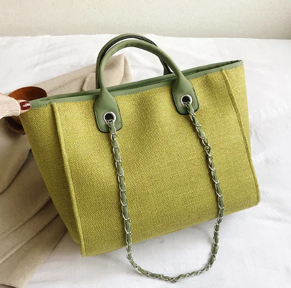 Casual Make Up Designer Large Capacity Shoulder Crossbody Chain Tote Bag Mssza