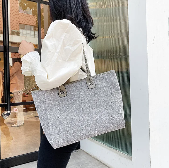 Casual Make Up Designer Large Capacity Shoulder Crossbody Chain Tote Bag Mssza