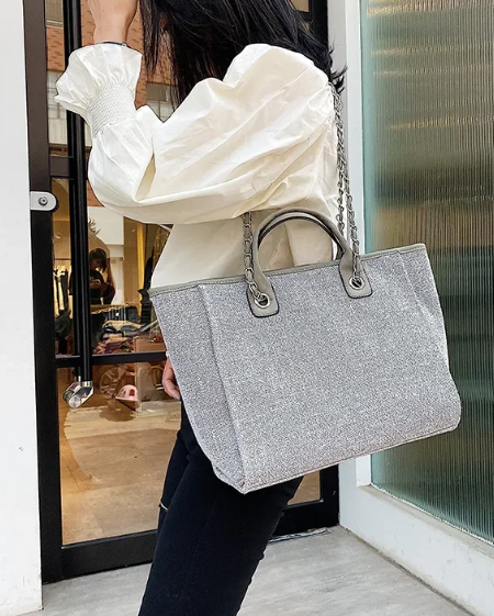 Casual Make Up Designer Large Capacity Shoulder Crossbody Chain Tote Bag Mssza