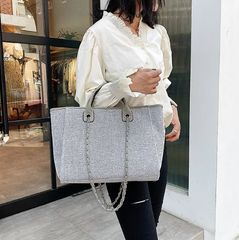 Casual Make Up Designer Large Capacity Shoulder Crossbody Chain Tote Bag Mssza