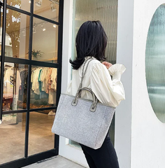 Casual Make Up Designer Large Capacity Shoulder Crossbody Chain Tote Bag Mssza
