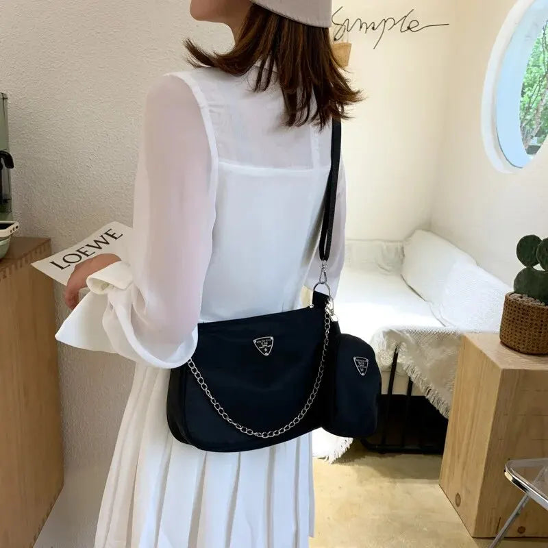 Casual Satchels Portable Nylon Crossbody Bag Mssza