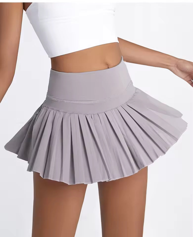 Casual Fitness Gym With Pocket Running Pleated Safe Skirts Mssza