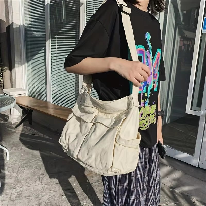 Casual Flap Pocket Large Capacity Designer Shoulder Bag Mssza