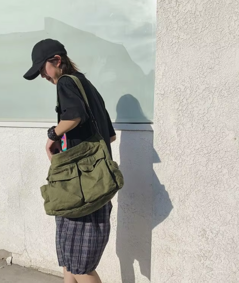 Casual Flap Pocket Large Capacity Designer Shoulder Bag Mssza