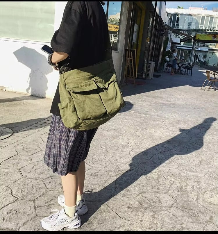 Casual Flap Pocket Large Capacity Designer Shoulder Bag Mssza