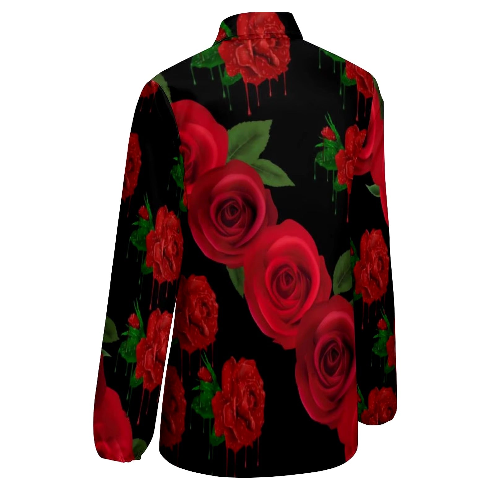 Casual Floral Print Retro Pattern Long Sleeve Single Breasted Shirt Mssza