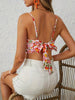 Casual Flower Print Backless Camisole Cool and Comfortable Top Mssza