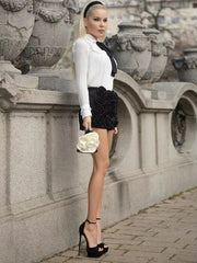 Casual Flower Stretchy Bandage Designer Bodycon Elastic Pencil Trousers Shorts Mssza