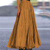 Casual Folds Loose A-line Solid Color Streetwear Skirts Mssza