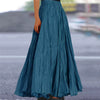 Casual Folds Loose A-line Solid Color Streetwear Skirts Mssza