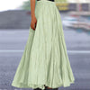 Casual Folds Loose A-line Solid Color Streetwear Skirts Mssza