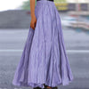 Casual Folds Loose A-line Solid Color Streetwear Skirts Mssza