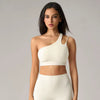 Full Cup Breathable High Quality One Shoulder Tube Sports Top Mssza