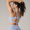 Full Cup Breathable High Quality One Shoulder Tube Sports Top Mssza