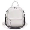 Casual Genuine Leather Multi-pocket Design Simple Travel Convertible Shoulder Backpack Mssza