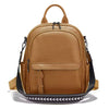 Casual Genuine Leather Multi-pocket Design Simple Travel Convertible Shoulder Backpack Mssza