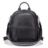 Casual Genuine Leather Multi-pocket Design Simple Travel Convertible Shoulder Backpack Mssza