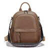Casual Genuine Leather Multi-pocket Design Simple Travel Convertible Shoulder Backpack Mssza