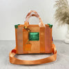 Casual Geometric Interior Zipper Pocket Canvas Tote Shoulder Bag Mssza