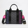 Casual Geometric Interior Zipper Pocket Canvas Tote Shoulder Bag Mssza