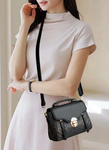 Casual Hand-Held Buckle Small Square Stylish And Versatile Crossbody Bag Mssza