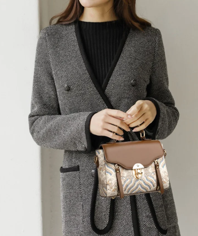 Casual Hand-Held Buckle Small Square Stylish And Versatile Crossbody Bag Mssza