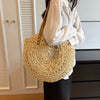 Casual Handmade Straw Holiday Beach Tote Top-Handle Retro Shoulder Bags Mssza