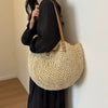 Bohemian Handmade Straw Tote Top-Handle Retro Shoulder Handbag Mssza