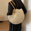 Bohemian Handmade Straw Tote Top-Handle Retro Shoulder Handbag Mssza