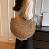 Bohemian Handmade Straw Tote Top-Handle Retro Shoulder Handbag Mssza