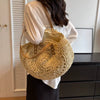 Casual Handmade Straw Holiday Beach Tote Top-Handle Retro Shoulder Bags Mssza