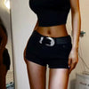 Casual High Waist Aesthetic Straight Leg Short Baggy Jeans Streetwear Mssza