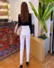 Casual High Waist Button Pencil Straight Pants Mssza