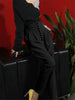 Casual High Waist Button Pencil Straight Pants Mssza