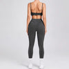 Casual High Waist Hip-lifting Trousers And Backless Bra Yoga Sets Mssza