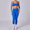 Casual High Waist Hip-lifting Trousers And Backless Bra Yoga Sets Mssza