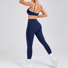 Casual High Waist Hip-lifting Trousers And Backless Bra Yoga Sets Mssza