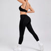 Casual High Waist Hip-lifting Trousers And Backless Bra Yoga Sets Mssza